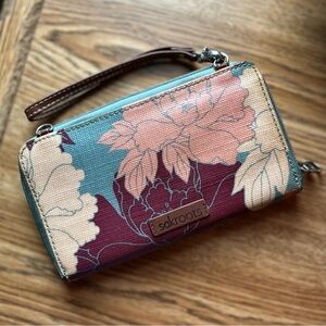 Sakroots Floral Crossbody Bag - Blue, Pink, Cream, Brown